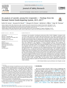 An Analysis of Suicides Among First Responders  Findings from the National Violent Death Reporting System 20152017