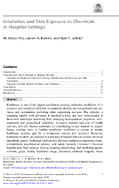 Inhalation and skin exposure to chemicals in hospital settings