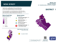 NJ Congressional District 01 Stroke and Stroke Centers Map 118th Congress