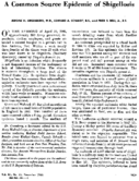 A Common Source Epidemic Of Shigellosis