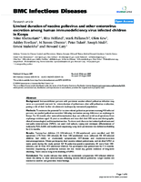 Limited duration of vaccine poliovirus and other enterovirus excretion among human immunodeficiency virus infected children in Kenya