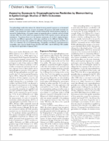 Assessing Exposure to Organophosphorus Pesticides by Biomonitoring in Epidemiologic Studies of Birth Outcomes