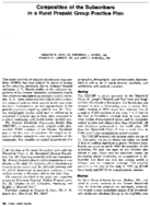 Composition of the subscribers in a rural prepair group practice plan