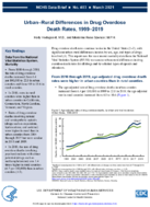 UrbanRural Differences in Drug Overdose Death Rates 19992019