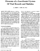 Elements of a coordinated system of vital records and statistics