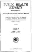 Public Health Reports  v 32 no 22  cover