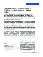 Exploring Household Economic Impacts of Childhood Diarrheal Illnesses in 3 African Settings