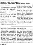 Comparison of brief group therapies for depressed cancer patients receiving radiation treatment