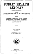 Public Health Reports  v 32 no 25  cover