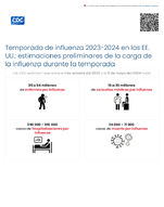 Temporada de influenza 20232024 en los EE UU estimaciones preliminares de la carga de la influenza durante la temporada