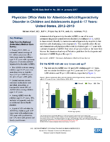 Physician Office Visits for AttentiondeficitHyperactivity Disorder in Children and Adolescents Aged 417 Years United States 20122013