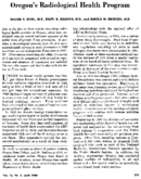 Oregons radiological health program