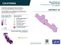 CA Congressional District 48 Stroke and Stroke Centers Map 119th Congress