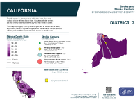 CA Congressional District 07 Stroke and Stroke Centers Map 118th Congress