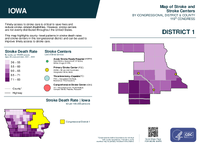 IA Congressional District 01 Stroke and Stroke Centers Map 119th Congress