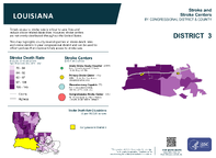 LA Congressional District 03 Stroke and Stroke Centers Map 118th Congress