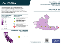 CA Congressional District 30 Stroke and Stroke Centers Map 119th Congress