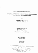 Walkthrough survey report potential options for the control of border agents exposure to vehicle emissions at United States Port of Entry Calexico California