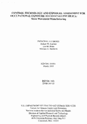 Control Technology and Exposure Assessment for Occupational Exposure to Crystalline Silica Stone Monument Manufacturing