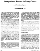 Occupational factors in lung cancer