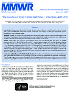Vital Signs  Recent Trends in Stroke Death Rates  United States 20002015
