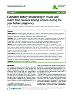 Estimated dietary phytoestrogen intake and major food sources among women during the year before pregnancy