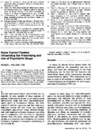 Some Current Factors Influencing The Prescribing And Use Of Psychiatric Drugs