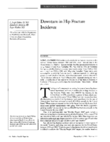 Downturn in hip fracture incidence