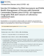 Interim US Guidance for Risk Assessment and Public Health Management of Persons with Potential Coronavirus Disease 2019 COVID19 Exposures Geographic Risk and Contacts of LaboratoryConfirmed Cases March 7 2020