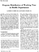 Program distribution of working time in health departments