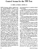 Control serum for the TPI test