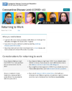 Returning to Work 20200911