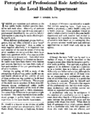 Perception of professional role activities in the local health department