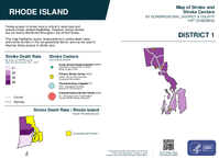 RI Congressional District 01 Stroke and Stroke Centers Map 119th Congress