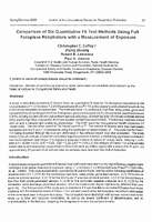 Comparison of Six Quantitative Fit Test Methods Using Full Facepiece Respirators with a Measurement of Exposure