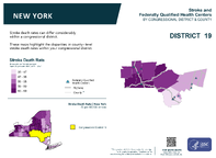 NY Congressional District 19 Stroke and Federally Qualified Health Centers Map 118th Congress