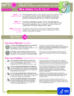 mPINC 2013 Survey CDC Survey of Maternity Practices in Infant Nutrition and Care New Jersey Results Report