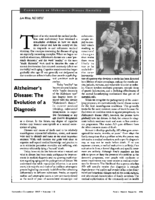 Alzheimers Disease The Evolution Of A Diagnosis