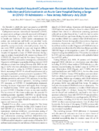 Increase in HospitalAcquired CarbapenemResistant Acinetobacter Baumannii Infection and Colonization in an Acute Care Hospital During a Surge in COVID19 Admissions  New Jersey FebruaryJuly 2020