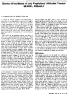 Survey of incidence of and physicians attitudes toward sexual assault