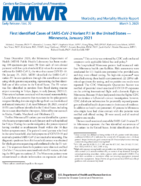 First Identified Cases of SARSCoV2 Variants P1 in the United States  Minnesota January 2021