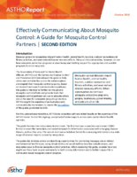 Effectively Communicating About Mosquito Control A Guide for Mosquito Control Partners Second Edition October 2018