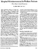 Hospital reimbursement for welfare patients