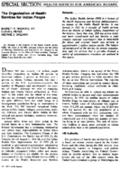 The organization of health services for Indian people