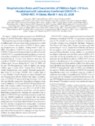 Hospitalization Rates and Characteristics of Children Aged 18 Years Hospitalized with LaboratoryConfirmed COVID19  COVIDNET 14 States March 1July 25 2020
