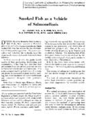 Smoked fish as a vehicle of salmonellosis