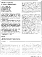 Childhood leukemia in Woburn Massachusetts