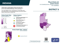 IN Congressional District 09 Stroke and Stroke Centers Map 119th Congress