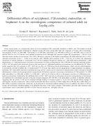 Differential Effects of Octylphenol 17 BEstradiol Endosulfan or Bisphenol A on the Steroidogenic Competence of Cultured Adult Rat Leydig Cells