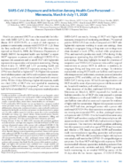 SARSCoV2 Exposure and Infection Among Health Care Personnel  Minnesota March 6July 11 2020